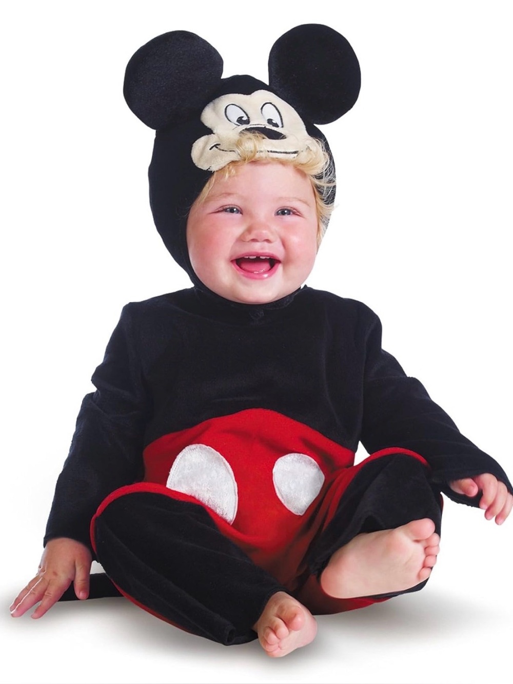 Disney's Mickey Mouse Costume for Babies Size 6-12 Months Velcro For Easy Change